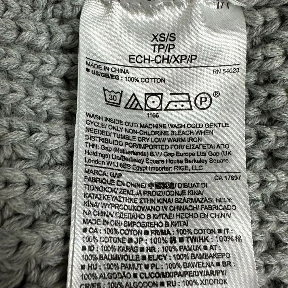 Gap Women's Chunky Open Front Grey Sweater size XS/S - Picture 4 of 6
